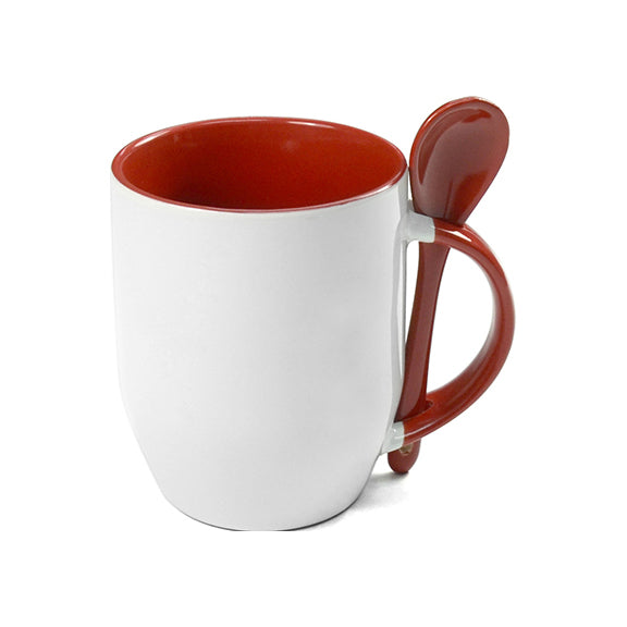 Taza de cerámica + Cuchara (11 onz).