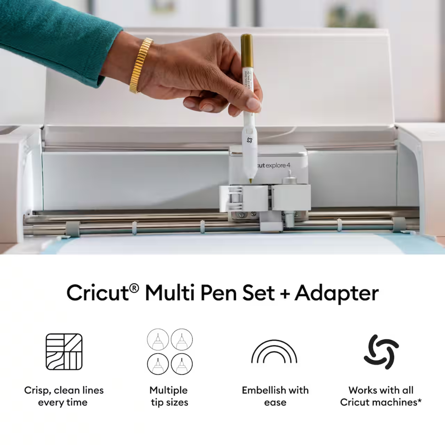 Cricut® Black Multi Pen Set + Adapter
