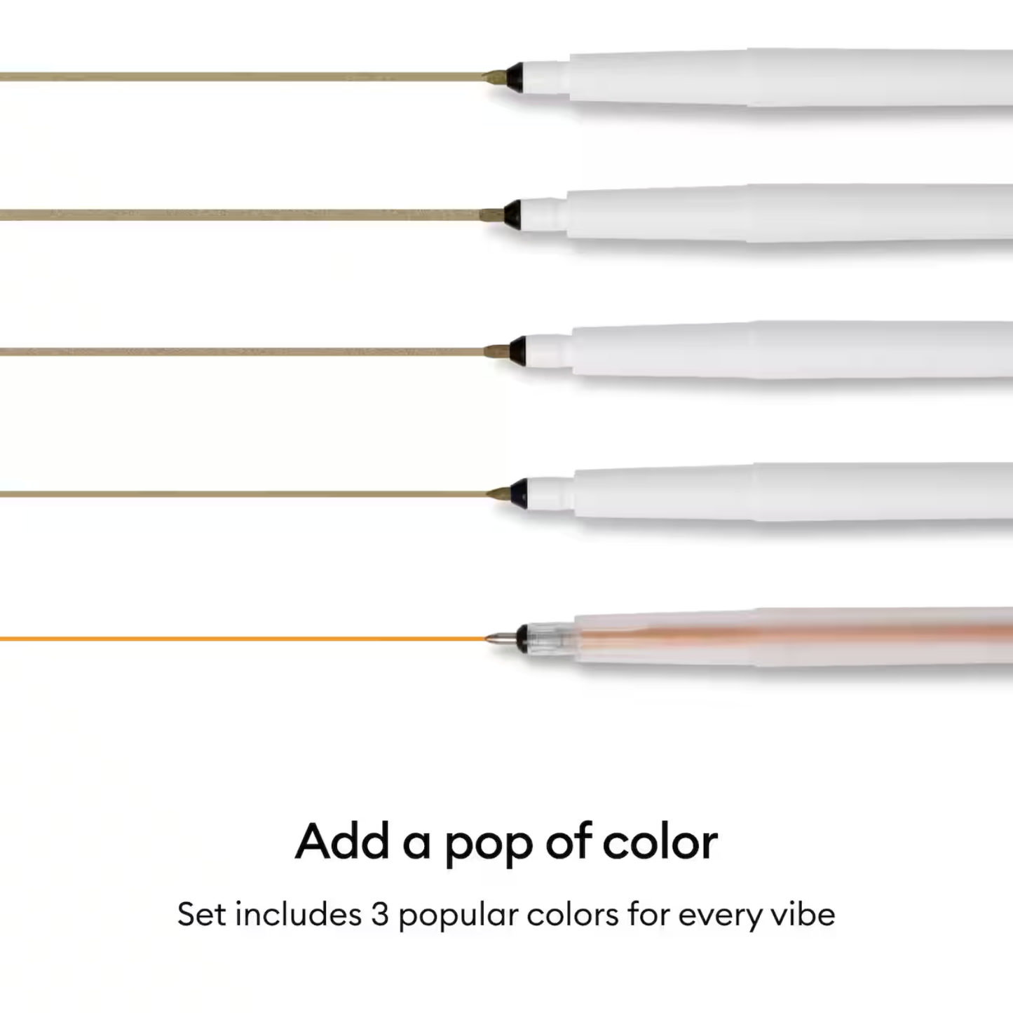 Cricut® 1.0mm Gold, Silver & Copper Permanent Metallic Marker Set + Adapter