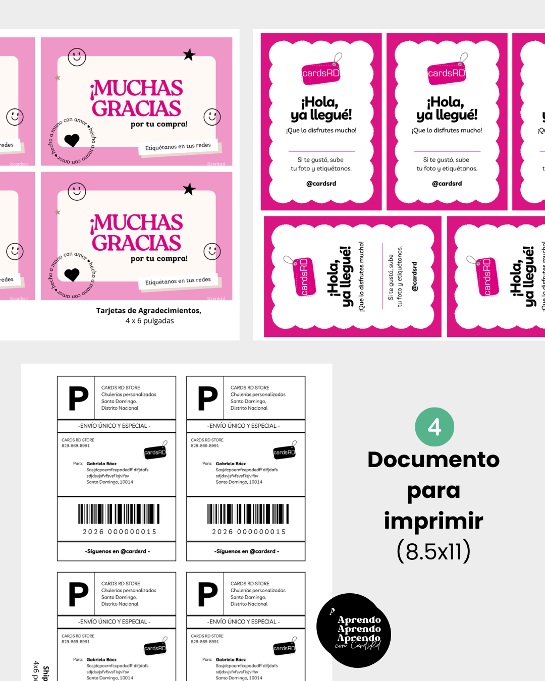 Kit de Packaging para Emprendedoras (Editable en Canva).