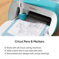Cricut® 1.0mm Gold, Silver & Copper Permanent Metallic Marker Set + Adapter