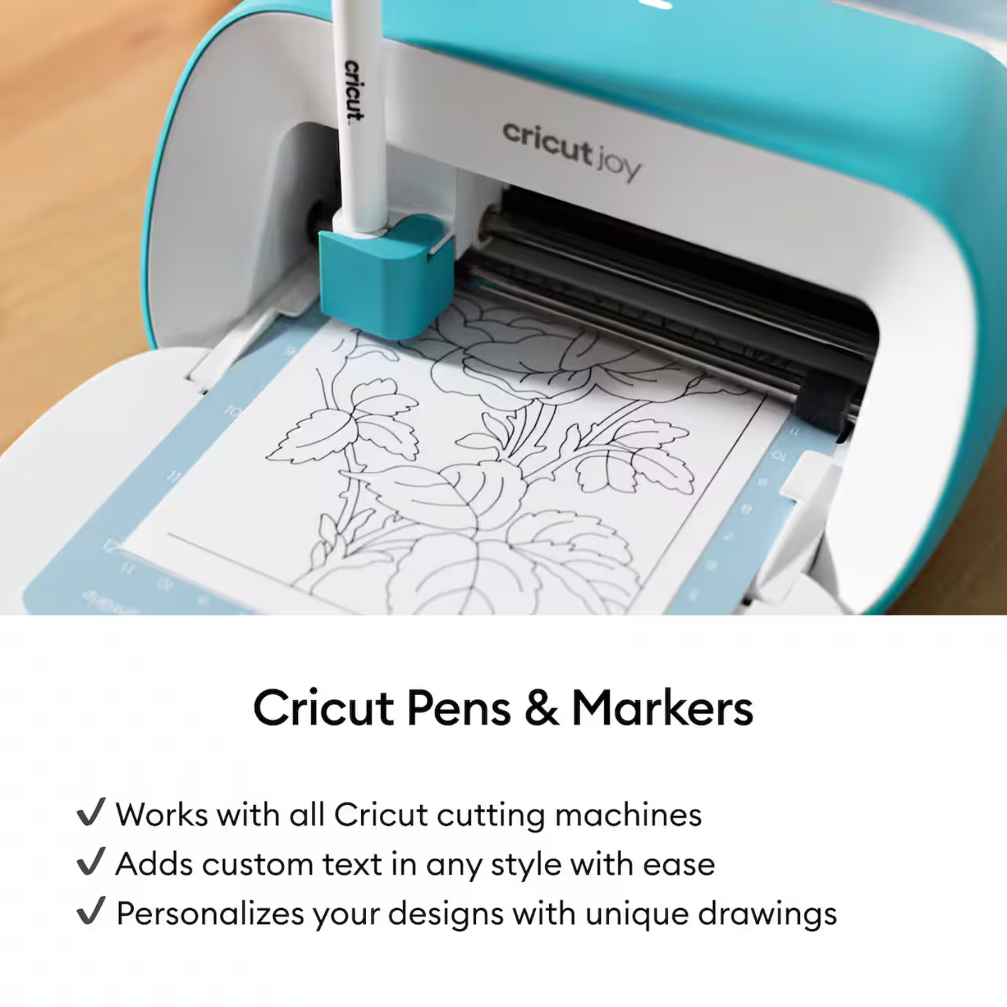 Cricut® 1.0mm Gold, Silver & Copper Permanent Metallic Marker Set + Adapter