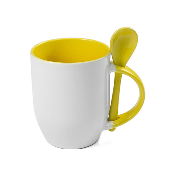 Taza de cerámica + Cuchara (11 onz).