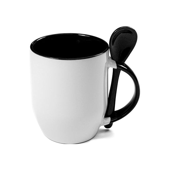 Taza de cerámica + Cuchara (11 onz).