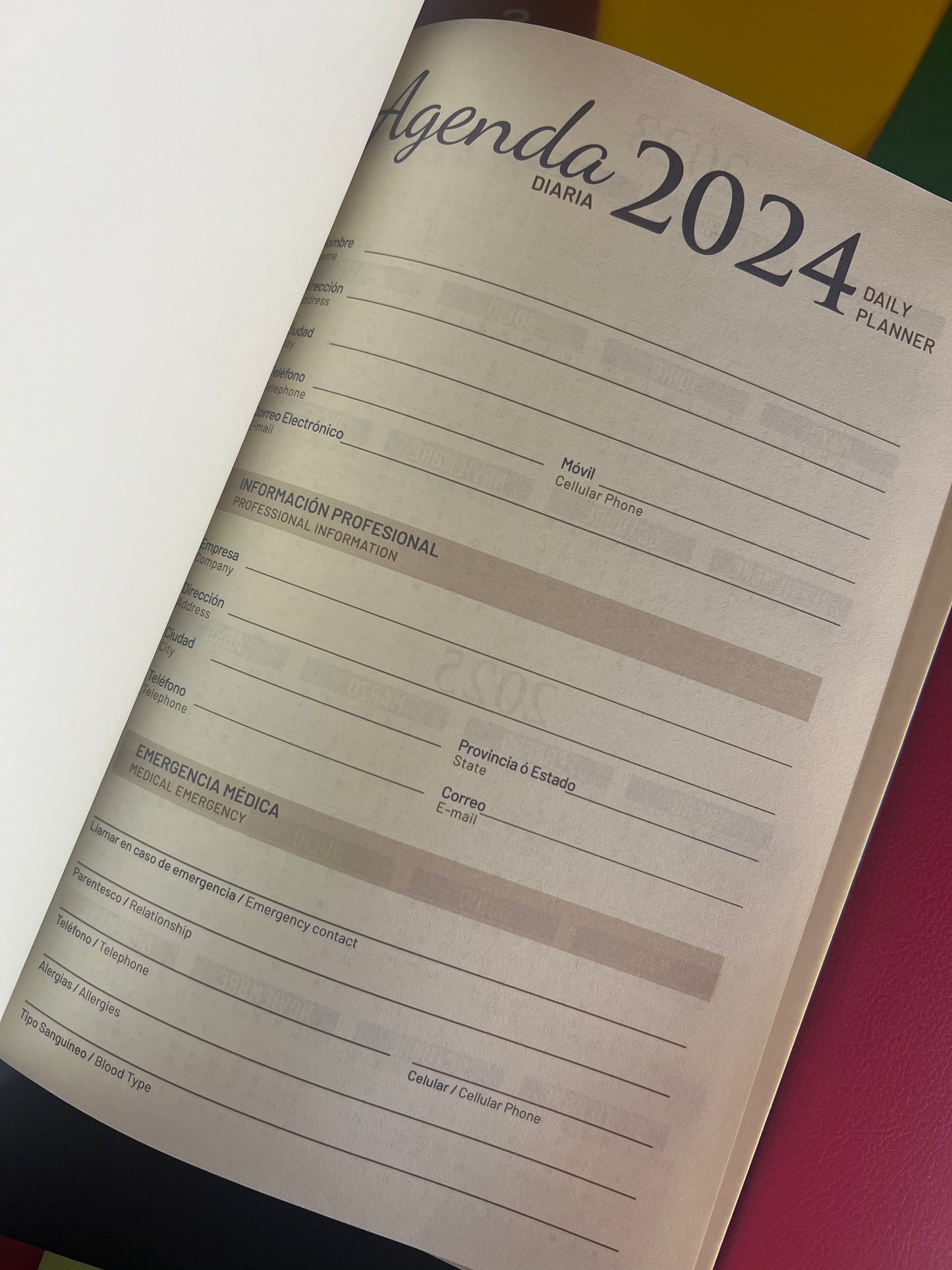 Agenda 2024 / Cocidas (Modelo 1).