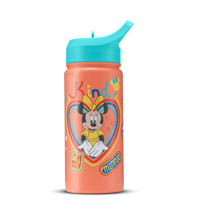 JoyJolt Botellas de Agua para Niños – Mickey Mouse & Minnie Mouse – Pack 2 (16 oz / 473 mL)