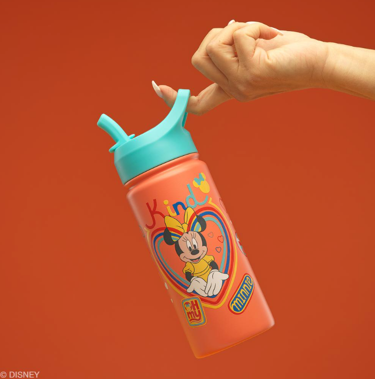 JoyJolt Botellas de Agua para Niños – Mickey Mouse & Minnie Mouse – Pack 2 (16 oz / 473 mL)