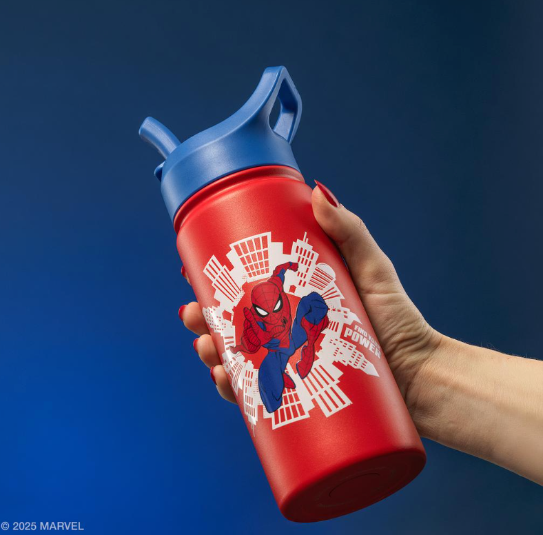 JoyJolt Botellas de Agua para Niños – Spider-Man – Pack 2 (16 oz / 473 mL)