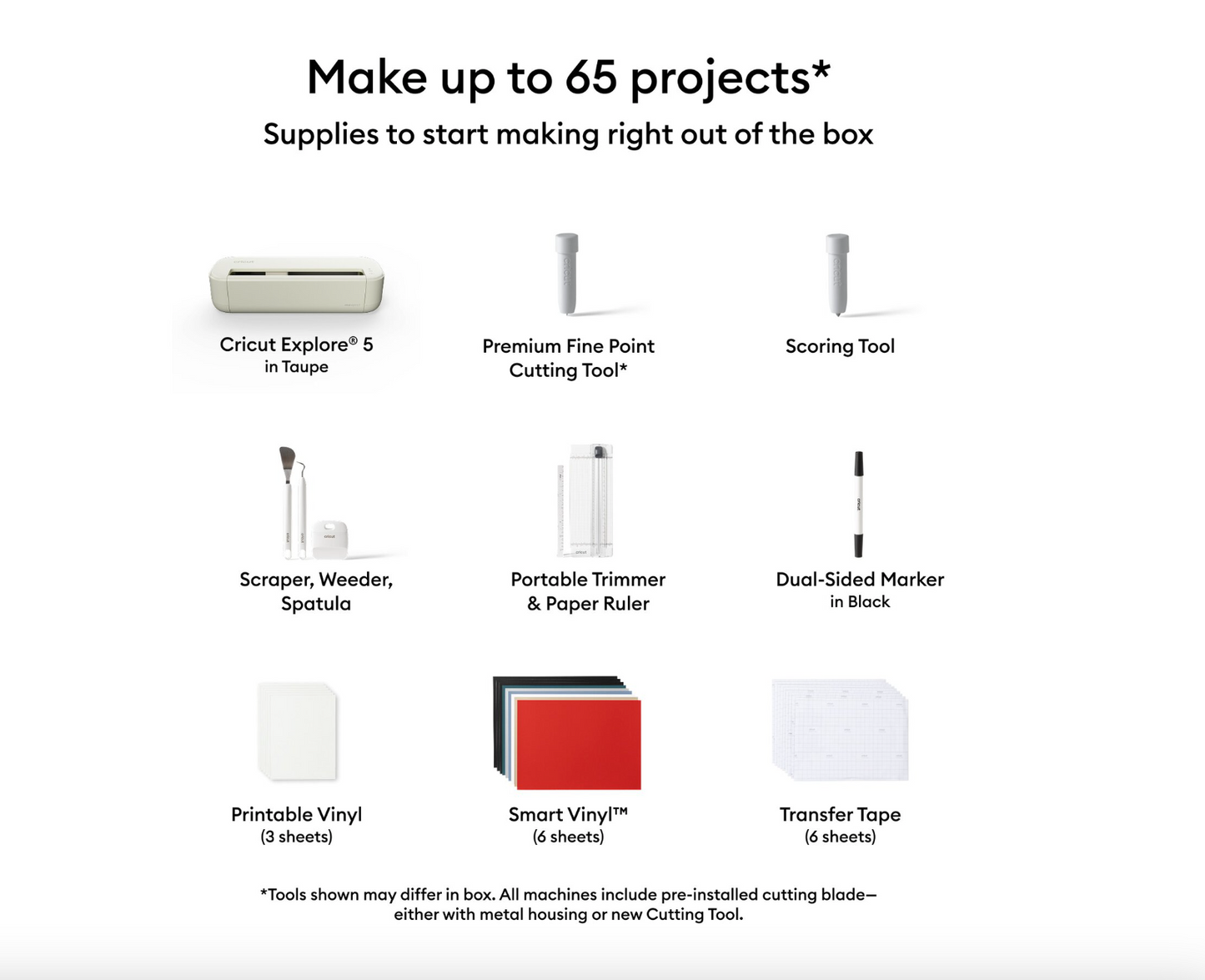 Cricut Explore® 5 + Kit Starter (Essential) | Da el salto a proyectos más grandes