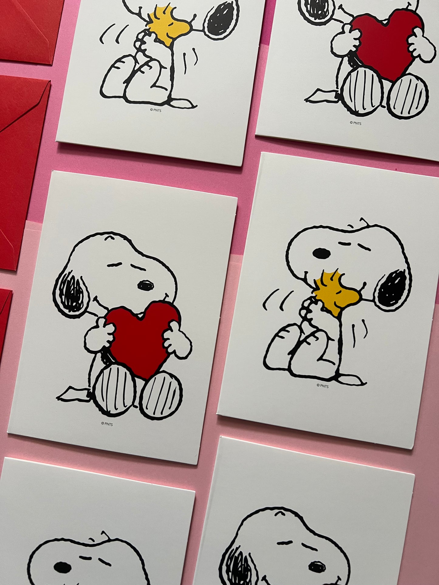 Snoopy Lovers – Set de 6 Tarjetas con Sobre y Borra