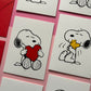 Snoopy Lovers – Set de 6 Tarjetas con Sobre y Borra