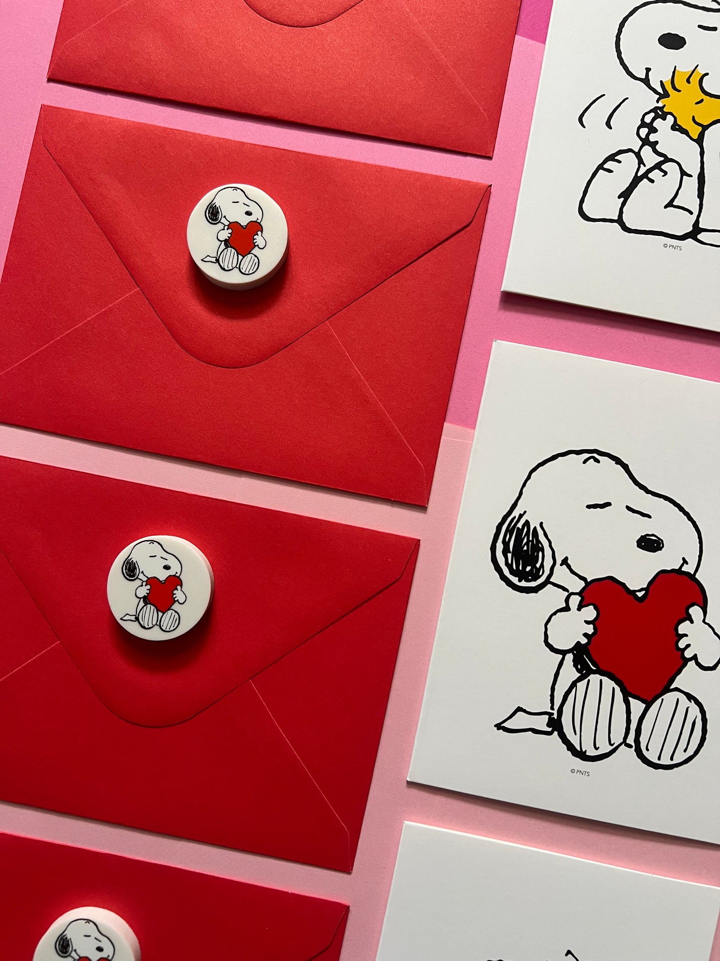 Snoopy Lovers – Set de 6 Tarjetas con Sobre y Borra