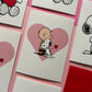 Snoopy Lovers – Set de 6 Tarjetas con Sobre y Borra