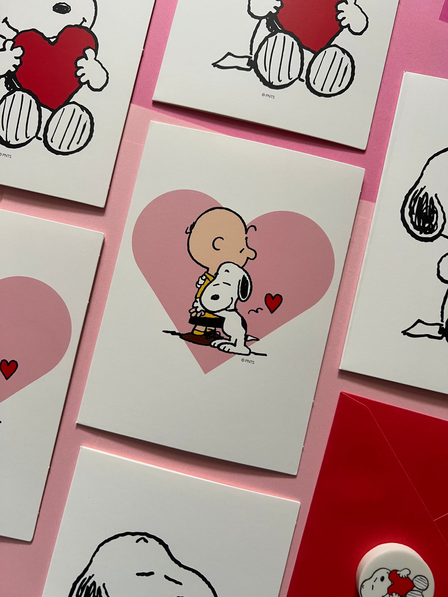 Snoopy Lovers – Set de 6 Tarjetas con Sobre y Borra