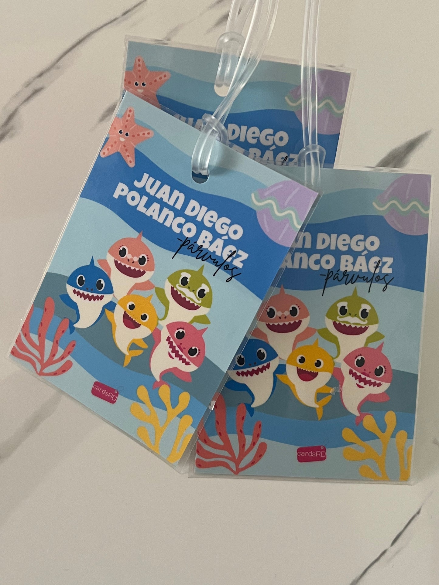 Tags plastificados.