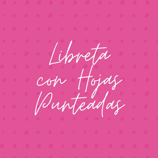 Libreta con hojas punteadas