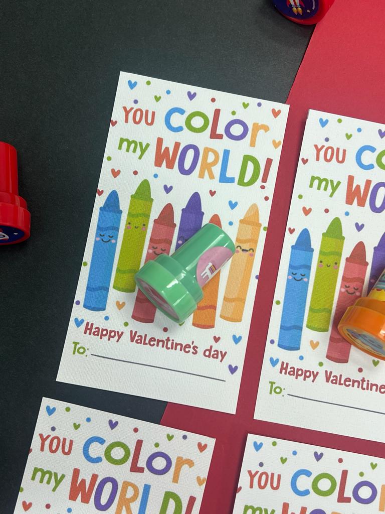 You Color My World - Stamps or Booksmarks.