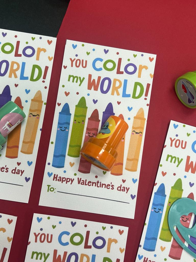 You Color My World - Stamps or Booksmarks.