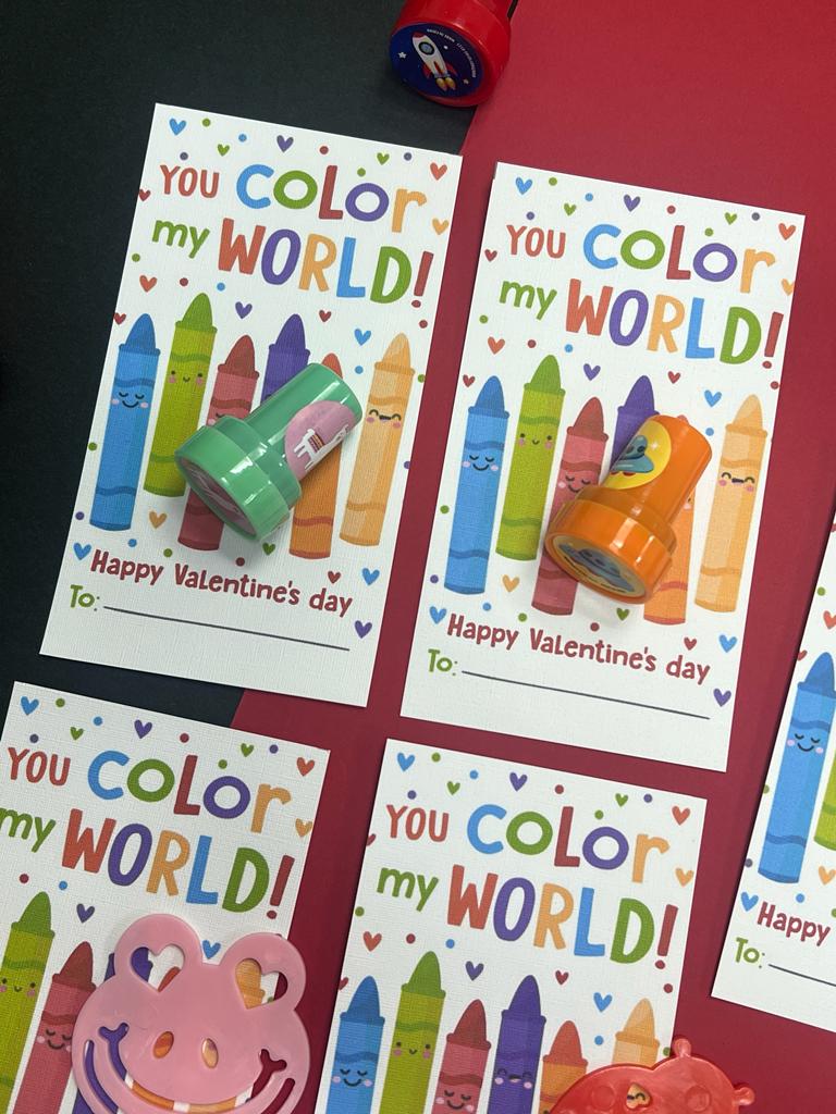 You Color My World - Stamps or Booksmarks.