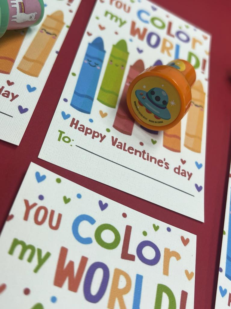 You Color My World - Stamps or Booksmarks.