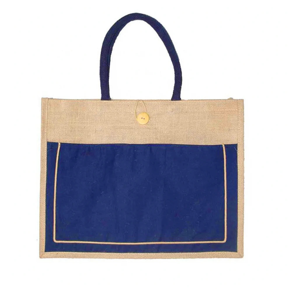 Button Jute Bag