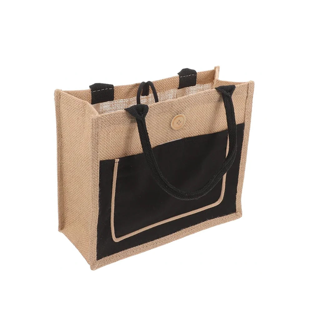 Button Jute Bag