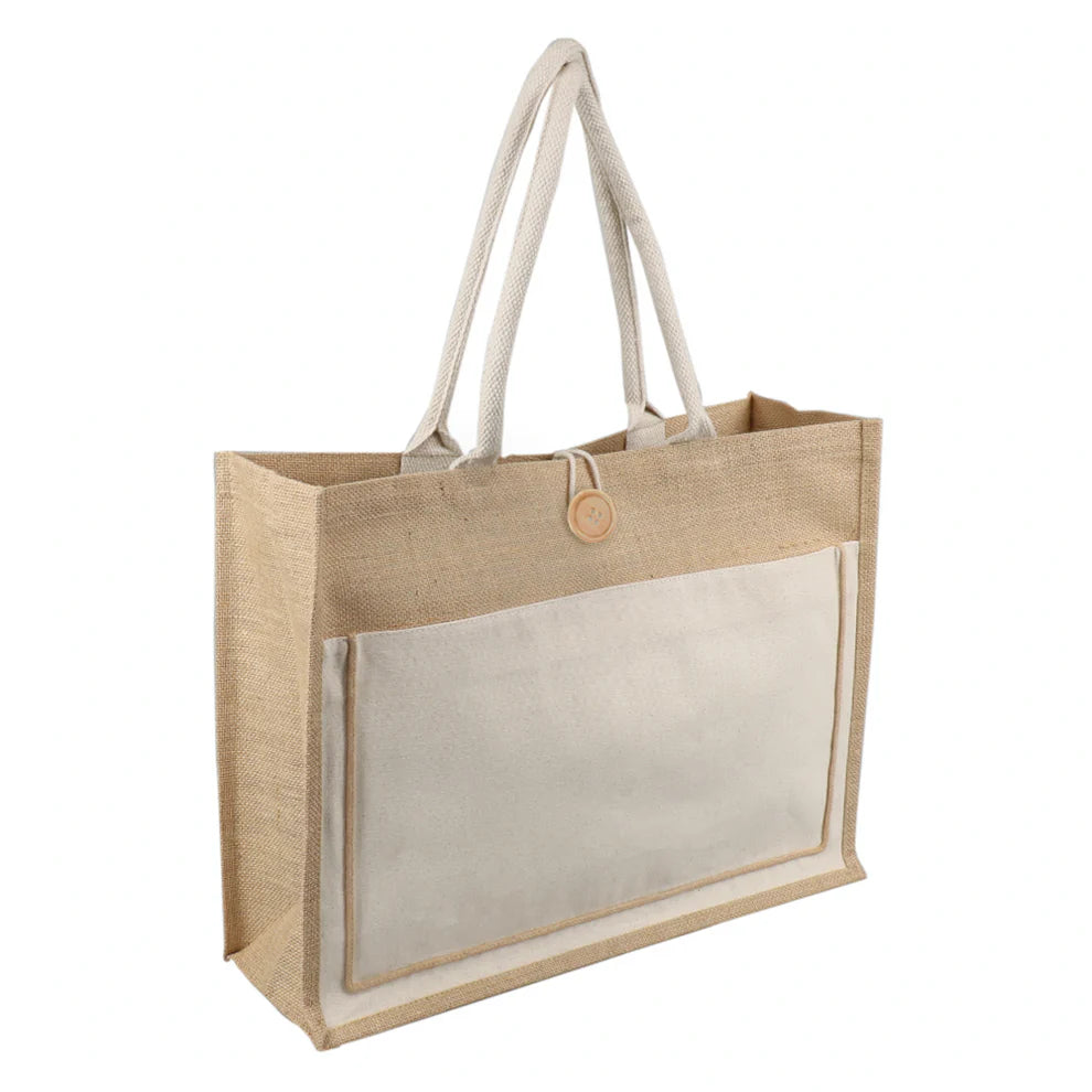 Button Jute Bag