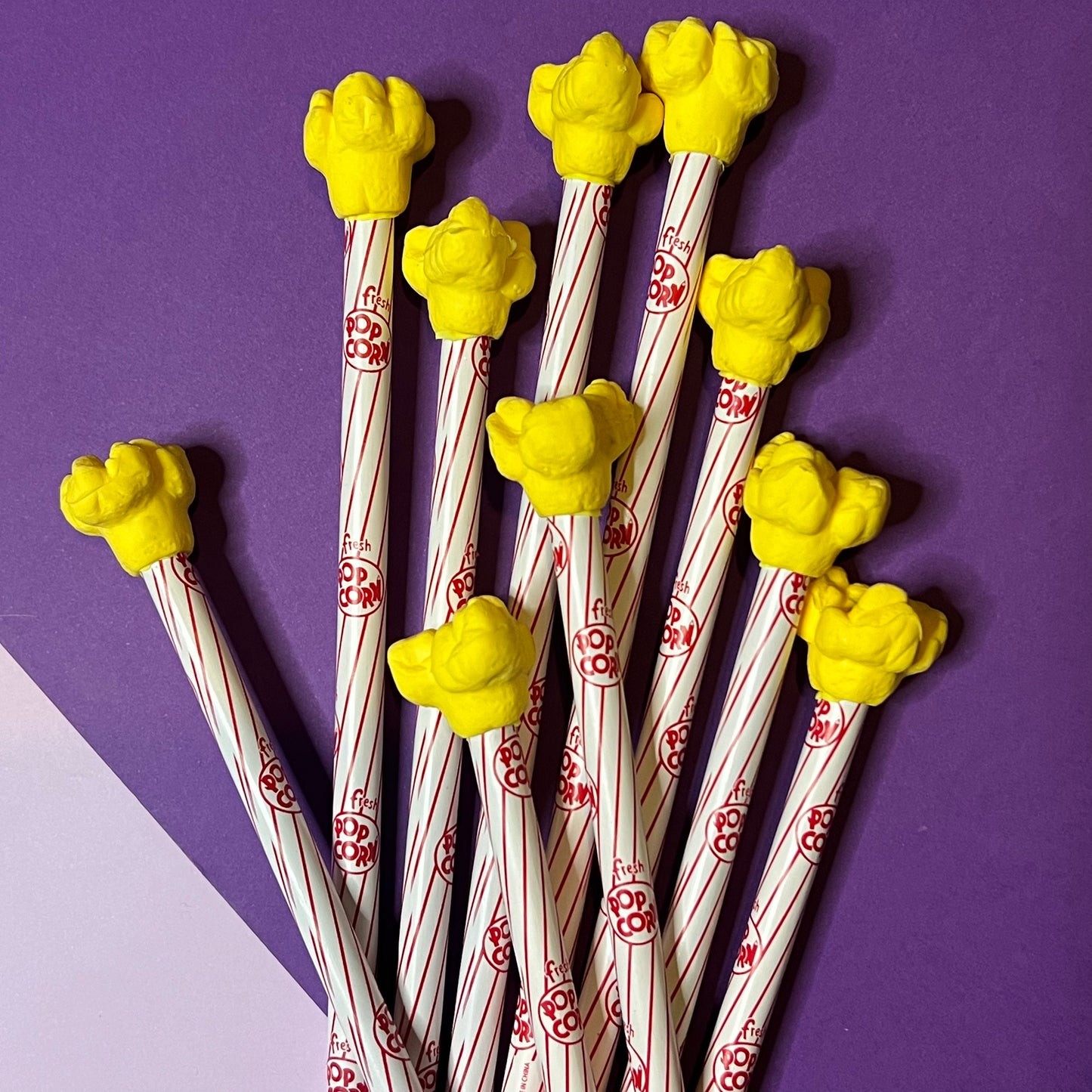 PopCorns, Pencil + Eraser.