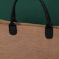 Dark Leather Jute Bag