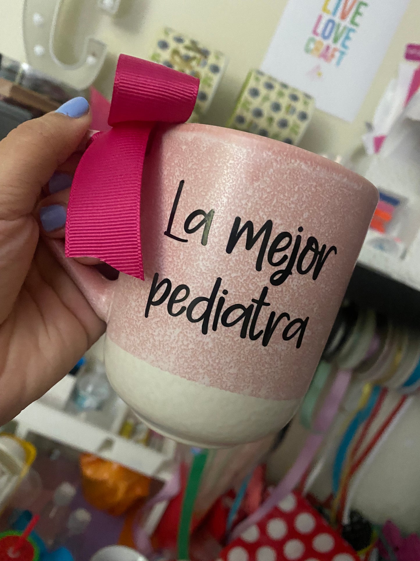 Pink and White, Mug